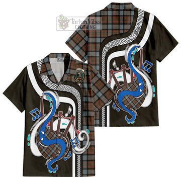 MacLaren Weathered Tartan Short Sleeve Button Shirt with Epic Bagpipe Style