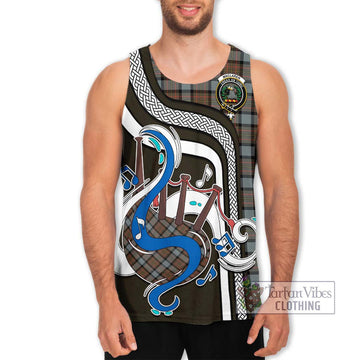 MacLaren Weathered Tartan Men's Tank Top with Epic Bagpipe Style