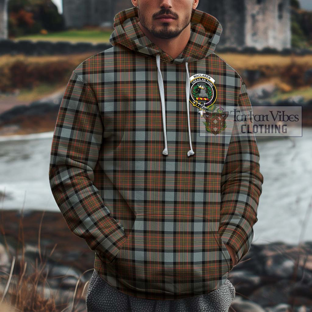 MacLaren Weathered Tartan Cotton Hoodie with Family Crest Pullover Hoodie XS - Tartan Vibes Clothing