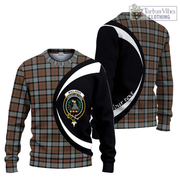 MacLaren Weathered Tartan Ugly Sweater with Family Crest Circle Style