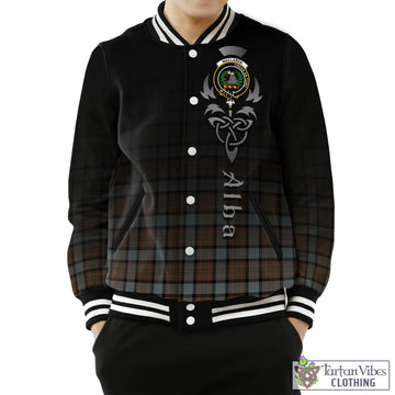 MacLaren Weathered Tartan Baseball Jacket Featuring Alba Gu Brath Family Crest Celtic Inspired