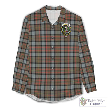 MacLaren Weathered Tartan Women's Casual Shirt with Family Crest