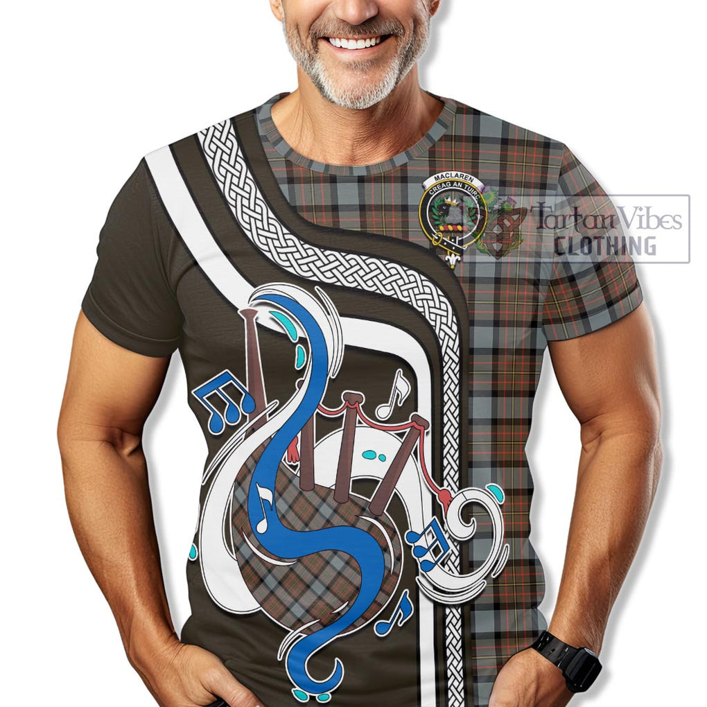 MacLaren Weathered Tartan T-Shirt with Epic Bagpipe Style Kid's Shirt - Tartanvibesclothing Shop