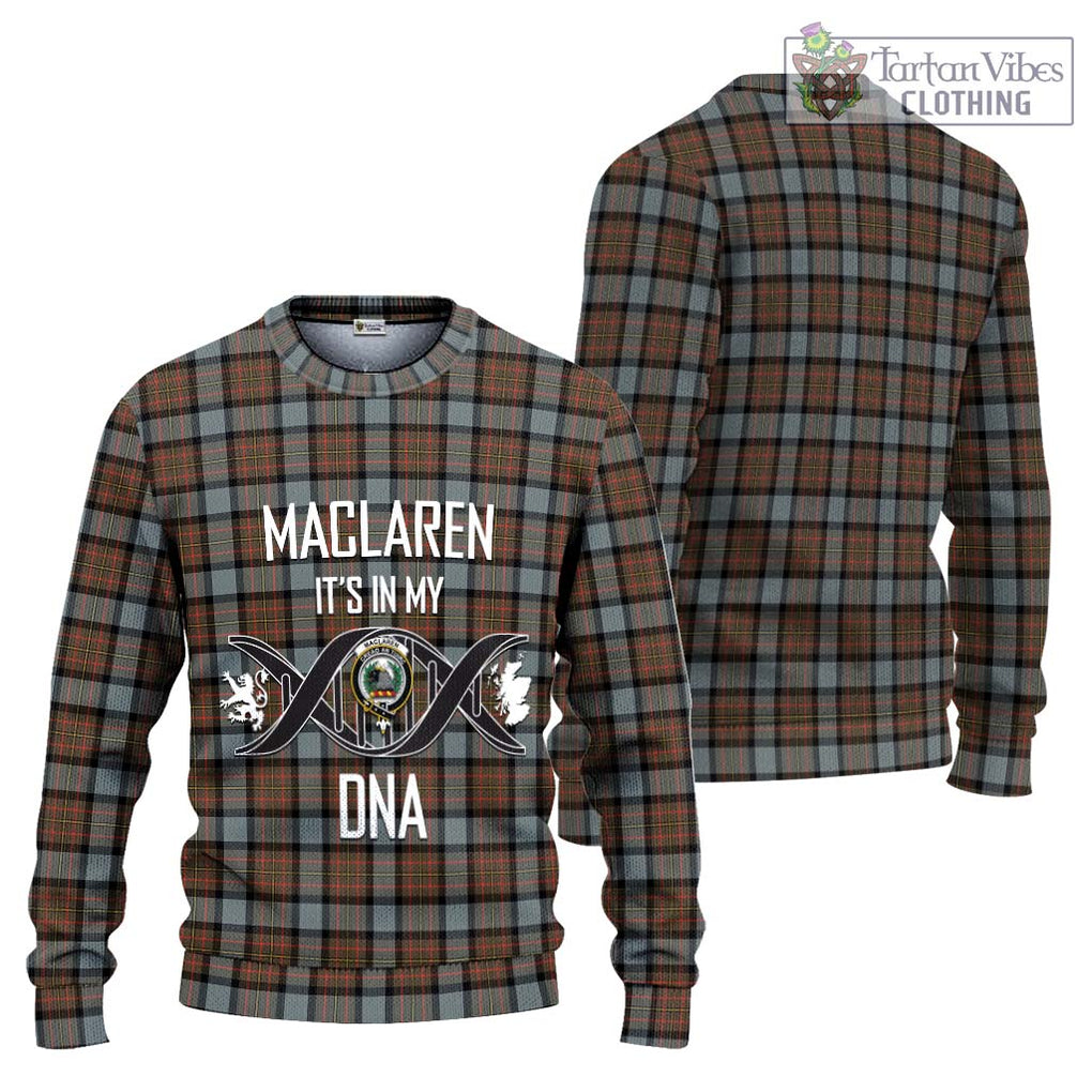 MacLaren Weathered Tartan Knitted Sweater with Family Crest DNA In Me Style Unisex - Tartanvibesclothing Shop