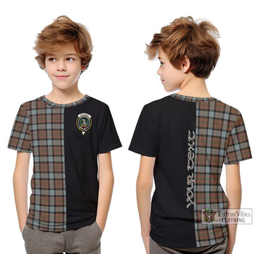 MacLaren Weathered Tartan Kid T-Shirt with Family Crest and Half Of Me Style