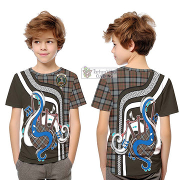 MacLaren Weathered Tartan Kid T-Shirt with Epic Bagpipe Style