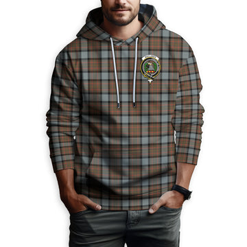 MacLaren Weathered Tartan Hoodie with Family Crest