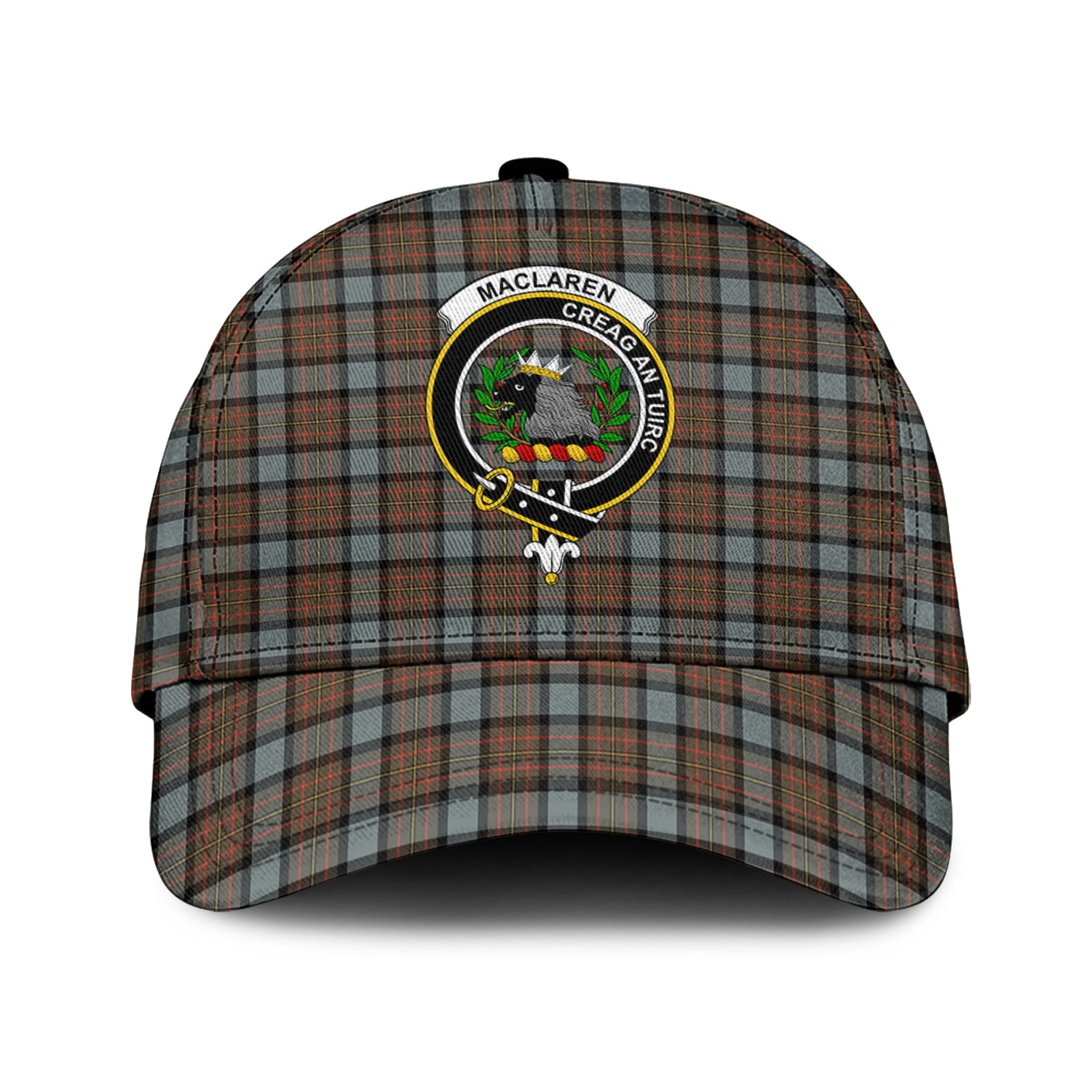 MacLaren Weathered Tartan Classic Cap with Family Crest Classic Cap Universal Fit - Tartan Vibes Clothing