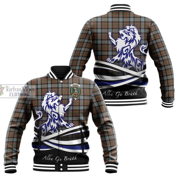 MacLaren Weathered Tartan Baseball Jacket with Alba Gu Brath Regal Lion Emblem