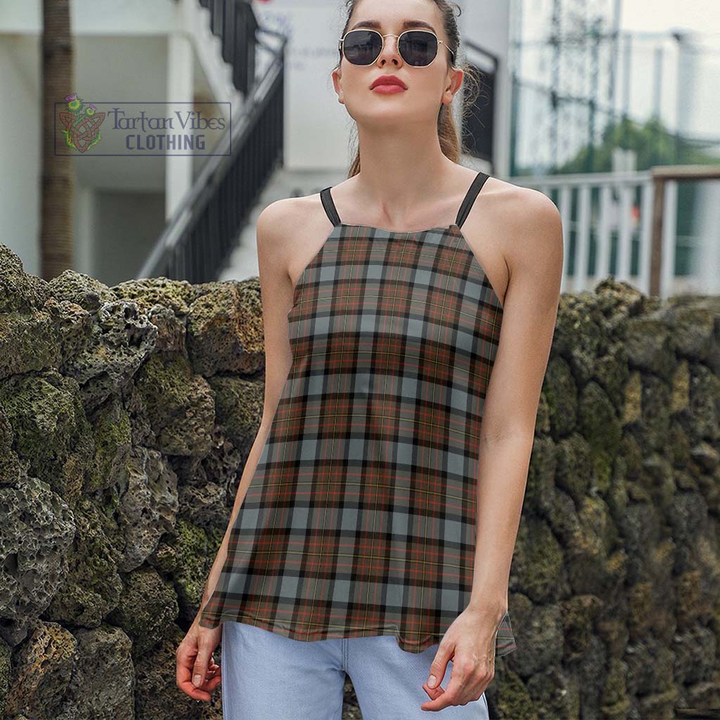 Tartan Vibes Clothing MacLaren Weathered Tartan Loose Halter Neck Camisole