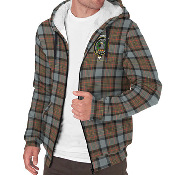 MacLaren Weathered Tartan Sherpa Hoodie with Family Crest