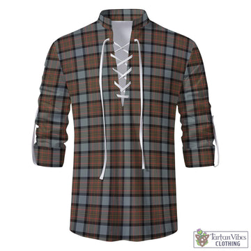 MacLaren Weathered Tartan Men's Scottish Traditional Jacobite Ghillie Kilt Shirt