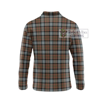 MacLaren Weathered Tartan Long Sleeve Polo Shirt with Family Crest DNA In Me Style