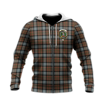 MacLaren Weathered Tartan Knitted Hoodie with Family Crest