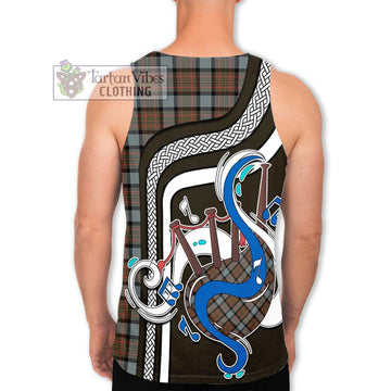 MacLaren Weathered Tartan Men's Tank Top with Epic Bagpipe Style