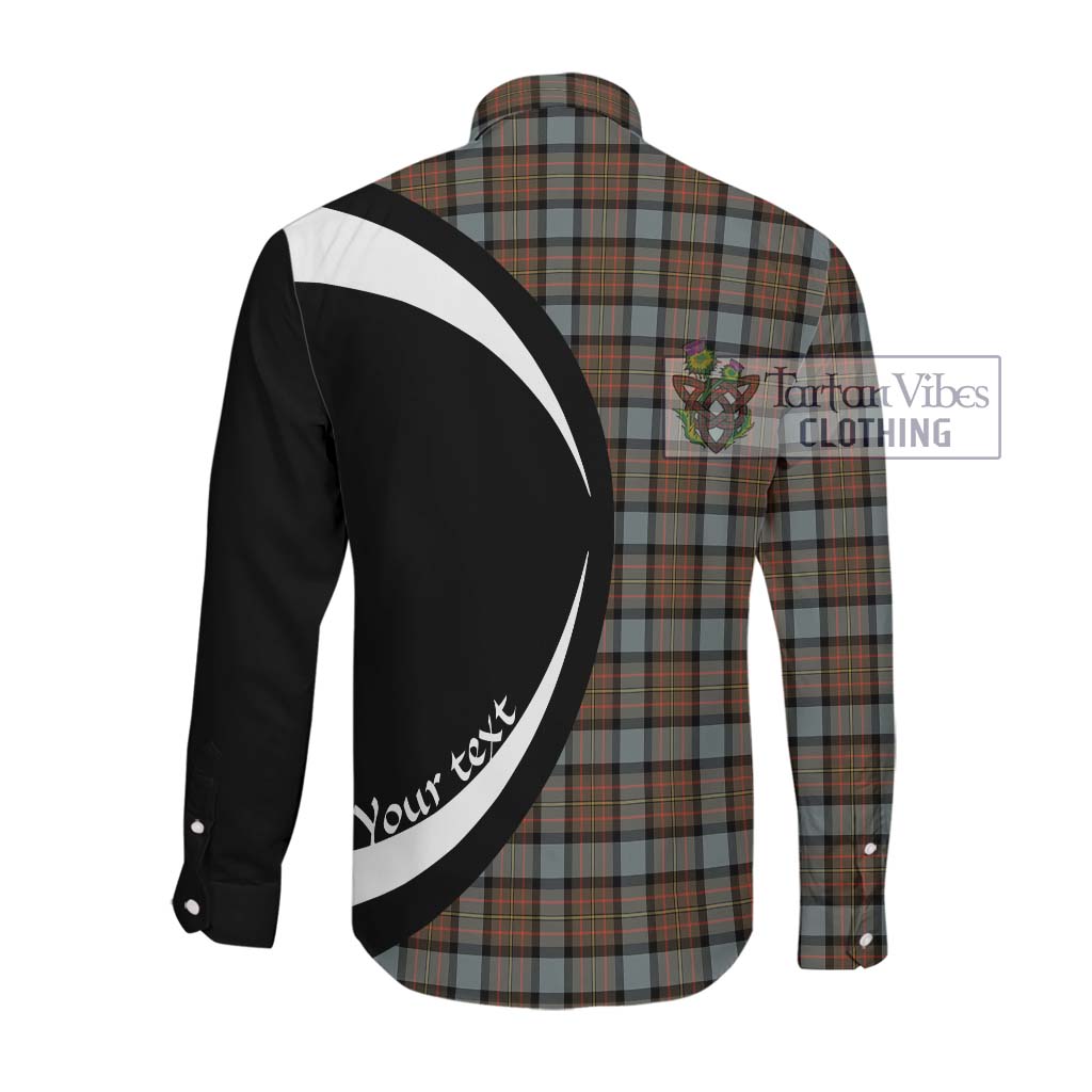 MacLaren Weathered Tartan Long Sleeve Button Up with Family Crest Circle Style Men's Shirt - Tartan Vibes Clothing