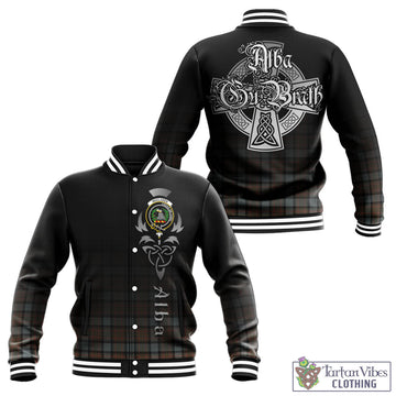 MacLaren Weathered Tartan Baseball Jacket Featuring Alba Gu Brath Family Crest Celtic Inspired