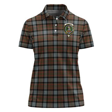 MacLaren Weathered Tartan Polo Shirt with Family Crest For Women