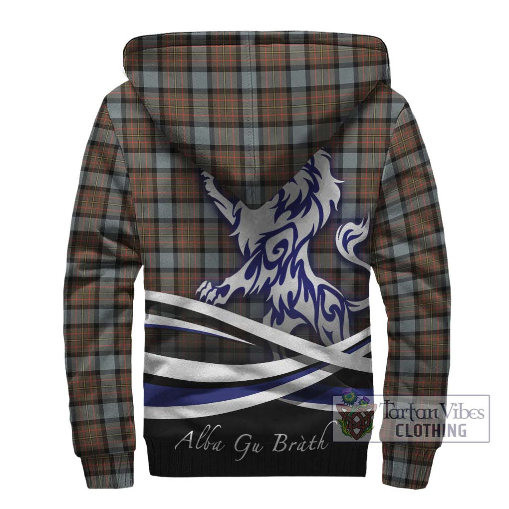 MacLaren Weathered Tartan Sherpa Hoodie with Alba Gu Brath Regal Lion Emblem - Tartanvibesclothing Shop