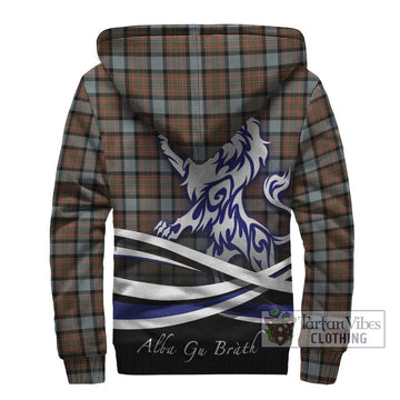 MacLaren Weathered Tartan Sherpa Hoodie with Alba Gu Brath Regal Lion Emblem