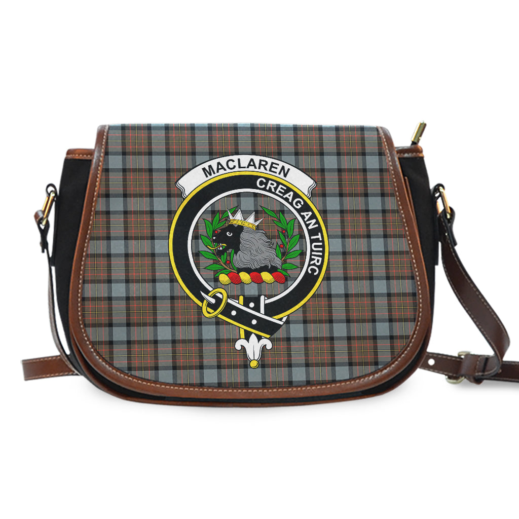 MacLaren Weathered Tartan Saddle Bag with Family Crest - Tartan Vibes Clothing