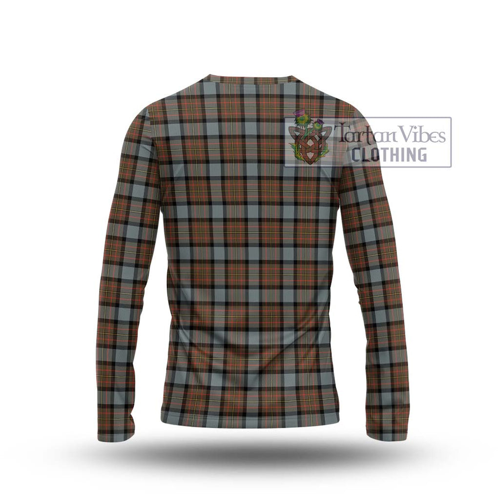 MacLaren Weathered Tartan Long Sleeve T-Shirt with Family Crest DNA In Me Style - Tartanvibesclothing Shop