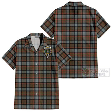 MacLaren Weathered Tartan Cotton Hawaiian Shirt with Family Crest