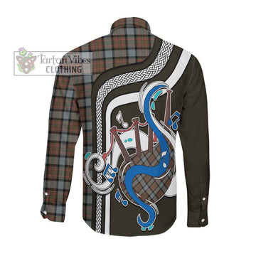 MacLaren Weathered Tartan Long Sleeve Button Shirt with Epic Bagpipe Style