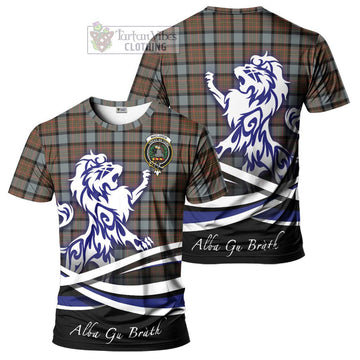 MacLaren Weathered Tartan Cotton T-shirt with Alba Gu Brath Regal Lion Emblem