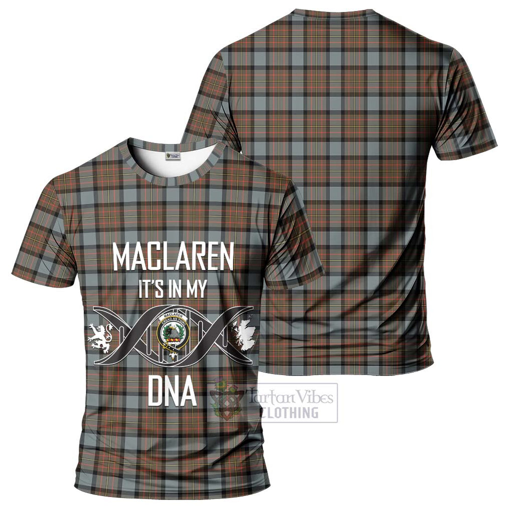 MacLaren Weathered Tartan T-Shirt with Family Crest DNA In Me Style - Tartan Vibes Clothing