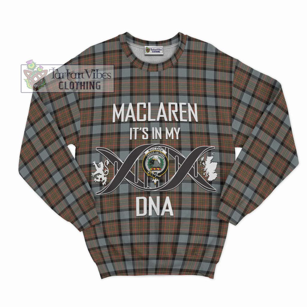 MacLaren Weathered Tartan Sweatshirt with Family Crest DNA In Me Style - Tartanvibesclothing Shop