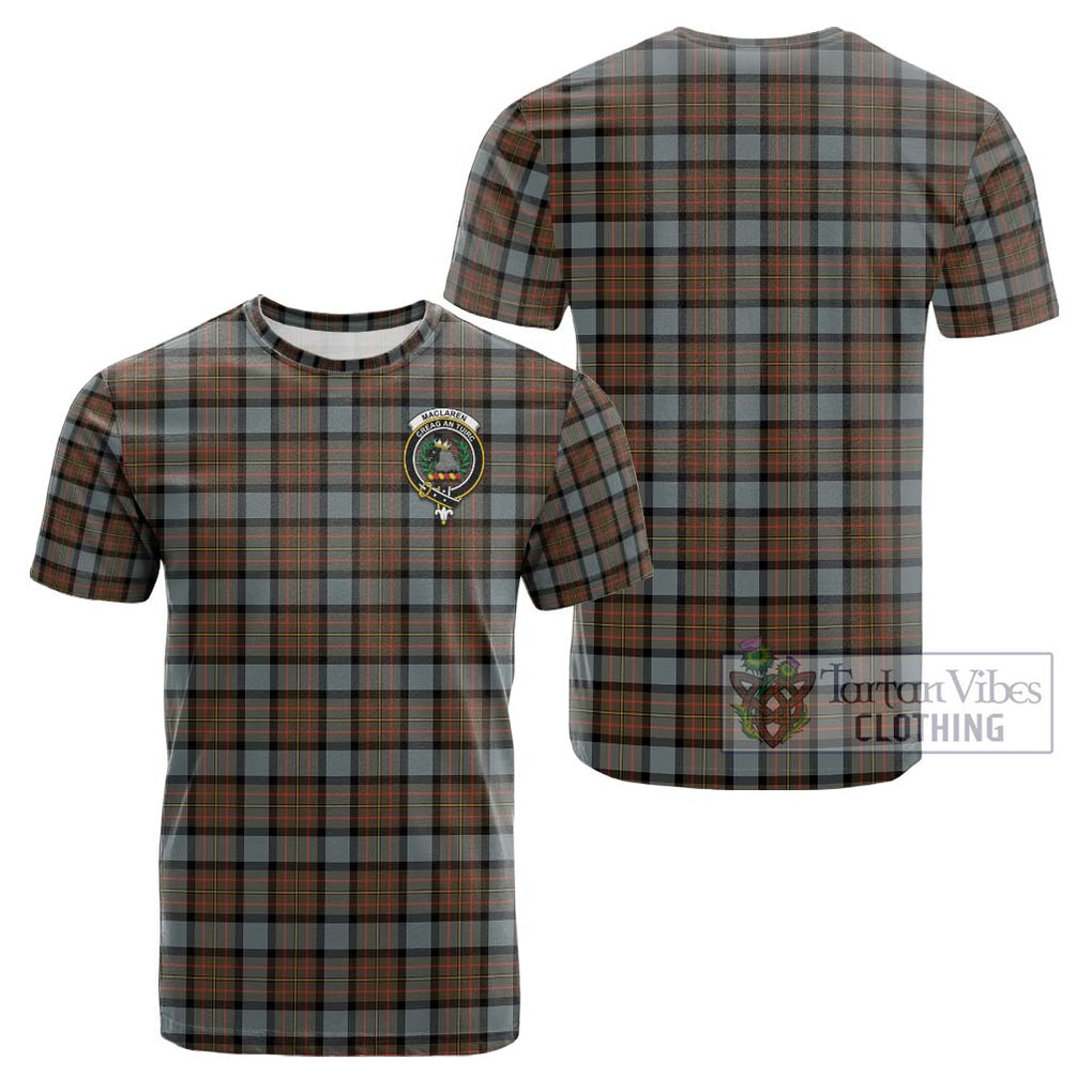 MacLaren Weathered Tartan Cotton T-Shirt with Family Crest Kid's Shirt - Tartanvibesclothing Shop