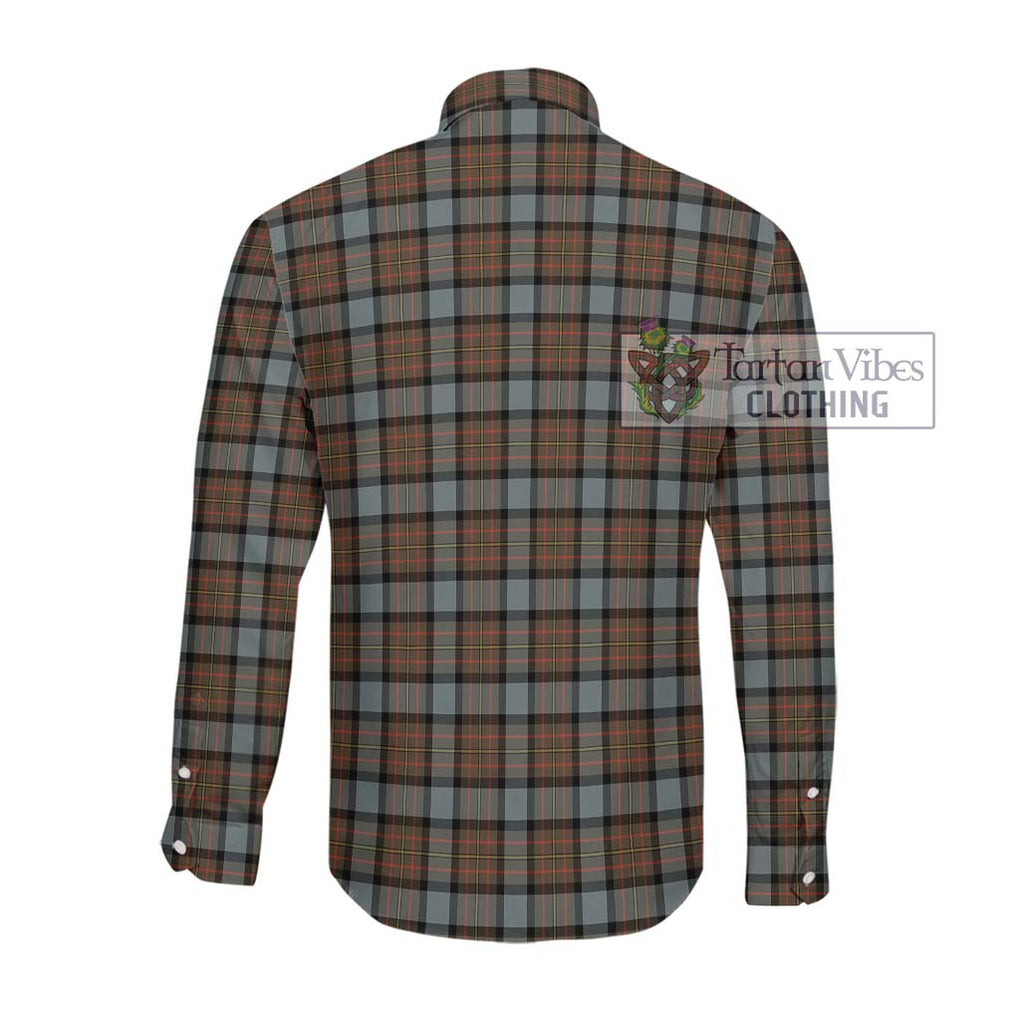 MacLaren Weathered Tartan Long Sleeve Button Shirt with Family Crest DNA In Me Style - Tartanvibesclothing Shop