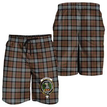 MacLaren Weathered Tartan Mens Shorts with Family Crest