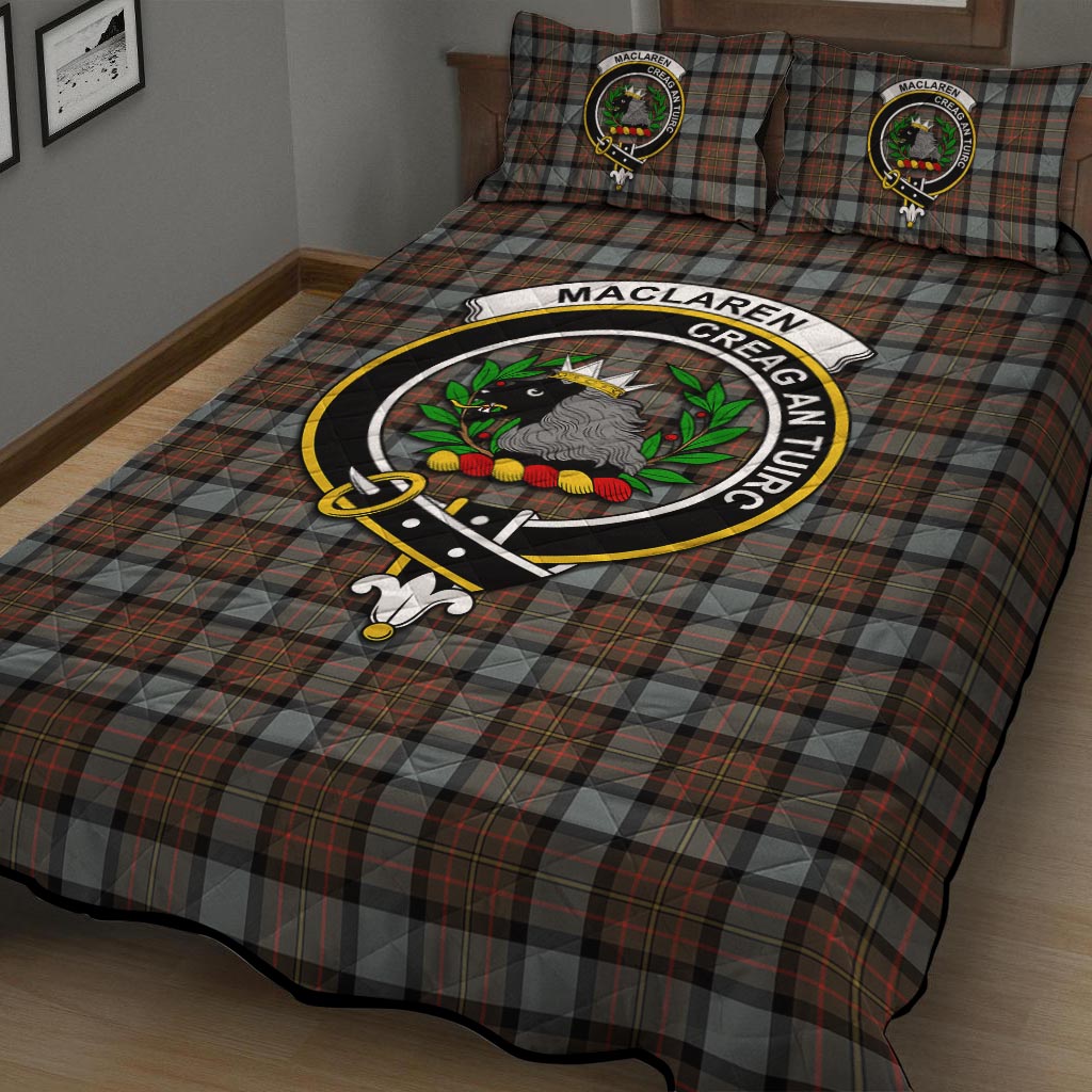 MacLaren Weathered Tartan Quilt Bed Set with Family Crest - Tartan Vibes Clothing