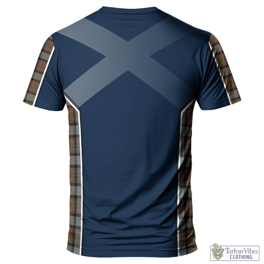 Tartan Vibes Clothing MacLaren Weathered Tartan T-Shirt with Family Crest and Scottish Thistle Vibes Sport Style