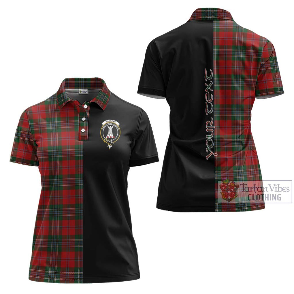 MacLean (McLean) Tartan Women's Polo Shirt with Family Crest and Half Of Me Style Women - Tartanvibesclothing Shop