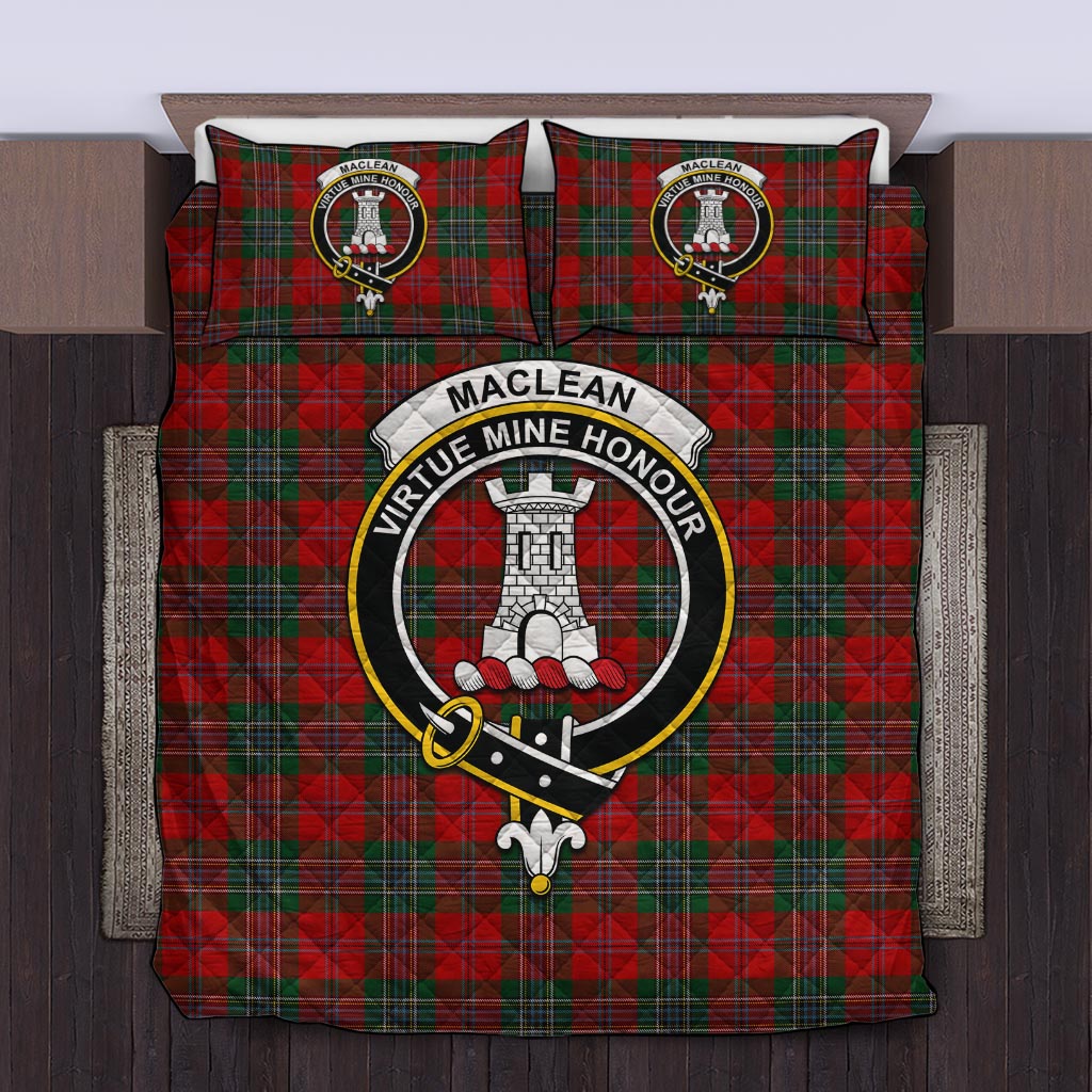 MacLean (McLean) Tartan Quilt Bed Set with Family Crest Twin - Tartan Vibes Clothing