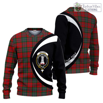 MacLean (McLean) Tartan Ugly Sweater with Family Crest Circle Style