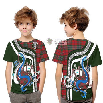 MacLean (McLean) Tartan Kid T-Shirt with Epic Bagpipe Style