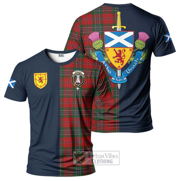 MacLean (McLean) Tartan T-Shirt Alba with Scottish Lion Royal Arm Half Style