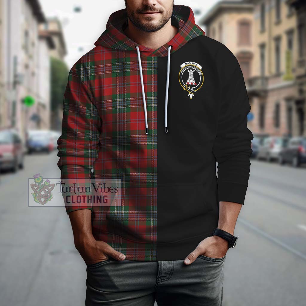 Tartan Vibes Clothing MacLean Tartan Hoodie with Family Crest and Half Of Me Style