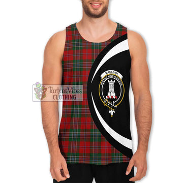 MacLean (McLean) Tartan Men's Tank Top with Family Crest Circle Style