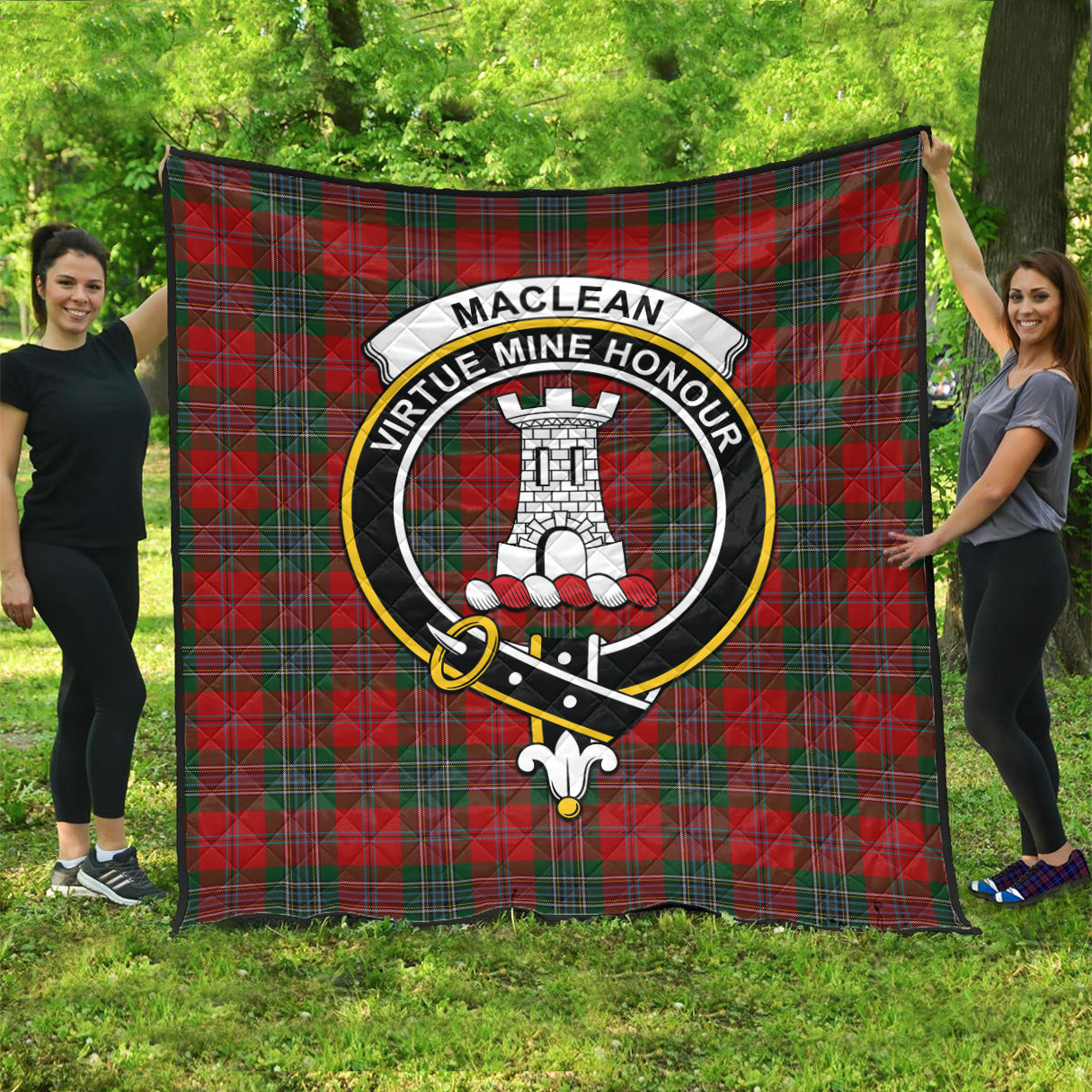 maclean-tartan-quilt-with-family-crest