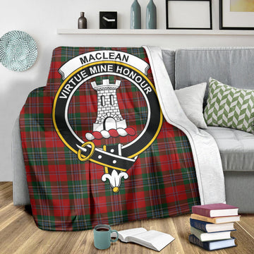 MacLean (McLean) Tartan Blanket with Family Crest