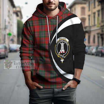 MacLean (McLean) Tartan Hoodie with Family Crest Circle Style