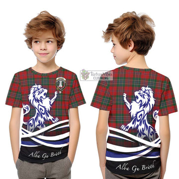 MacLean (McLean) Tartan Kid T-Shirt with Alba Gu Brath Regal Lion Emblem