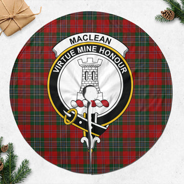 MacLean (McLean) Tartan Christmas Tree Skirt with Family Crest