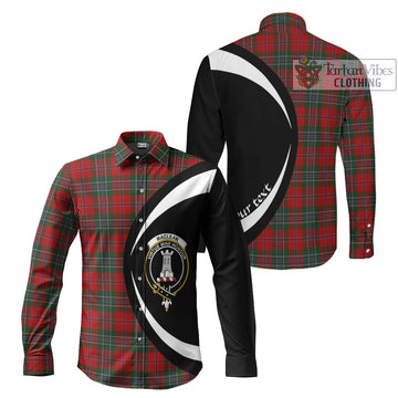 MacLean (McLean) Tartan Long Sleeve Button Up with Family Crest Circle Style