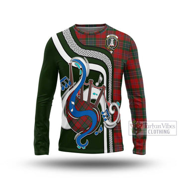 MacLean (McLean) Tartan Long Sleeve T-Shirt with Epic Bagpipe Style